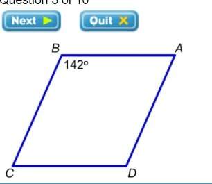 In rhombus abcd, find the measure of angle a. a) 142° b) 52° c) 38° d) 218°