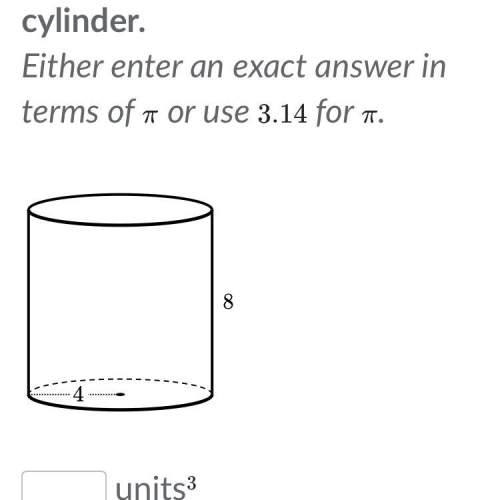 Find the volume of the cylinder all the details are in the picture above