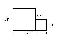 The figure is formed from rectangles. find the total area. the diagram is not to scale