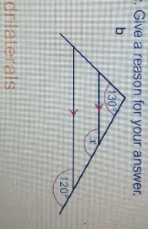 Work out angle x. give reasons for your answer