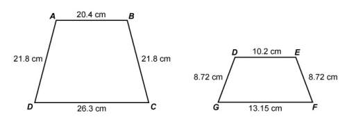 Which statement is true about trapezoids abcd and defg.?  the scale factor of bc to ef i