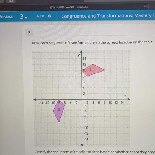 Classify the sequences of transformations based on whether or not they prove the congruency of the s