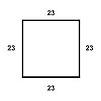 Which expression could be used to calculate the area of this square? a. 23