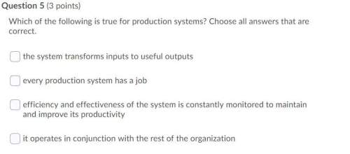 Which of the following is true for production systems? answers in picture