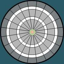 Adartboard consists of a circle inscribed in a square. the area of the circle is 25π square units. t