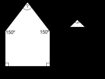 Aliving room is shaped like a pentagon. a carpenter wants to put a triangular shelf in the corner ma