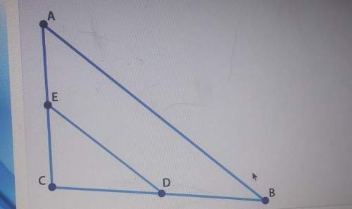 In triangle cab, point e is the midpoint of ac and point d is the midpoint of bc. if the measure of