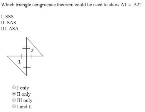 (13) pls check ans for geo i put ii only because vertical angles are congruent wh