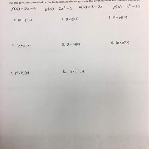 What is the answer to number 1 for (h+g)(3)