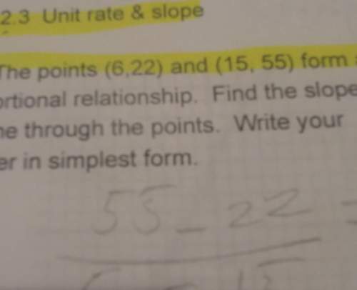 What is the slope of the line of (6,22) and (15,55) simplify