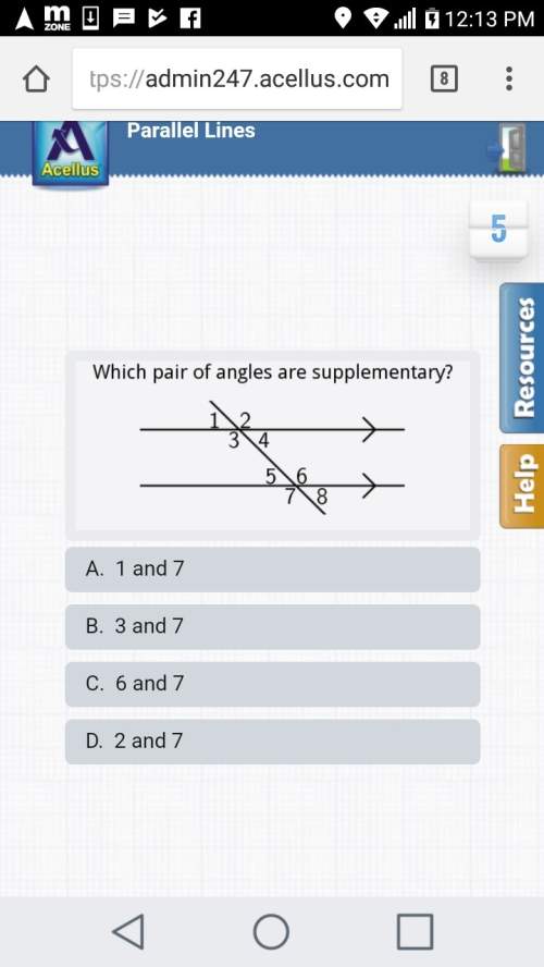 Which pair of angles are supplementary?