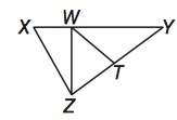 Find the value of a and m∠zwt if zw is an altitude of △xyz, m∠zwt = 3a + 5, and t m∠twy = 5a +