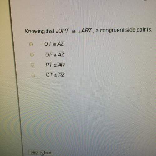 Knowing that qpt = arz, a congruent side pair is?