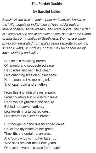 What is the central idea of this poem?  women are mysterious creatures that must be prot