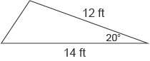 The figure shows the dimensions of the side panel of a skateboard ramp.  what is the area of t