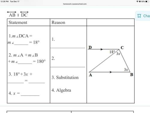 Find the value of x by filling the blanks in the provided statement-reason solutions wil