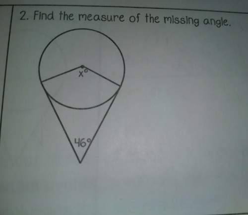 Find the measure or the missing angle,