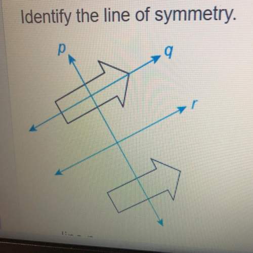 Identify the line of symmetry. a) line p b)line r c) line q