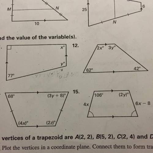 Ineed in find the value of the variables