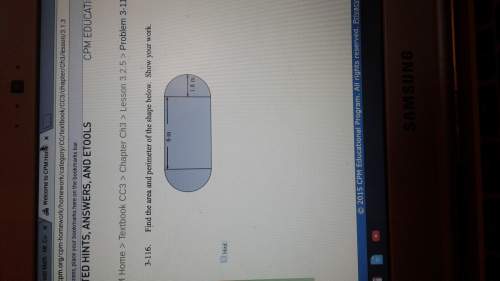 Find the area and perimeter of the shape below. plzzz.