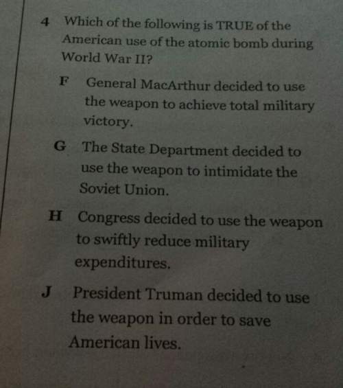 Which of the following is true of the american use of the atomic bomb during world war 2