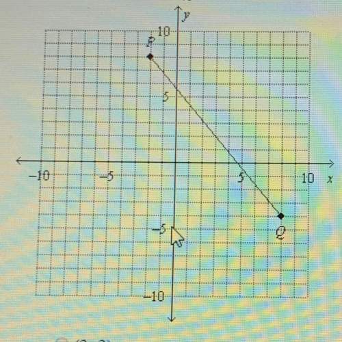 Find the midpoint of pq p=-8,3 q=-4,-8 (3.2) (3, 3) (2, 2) (2,3)