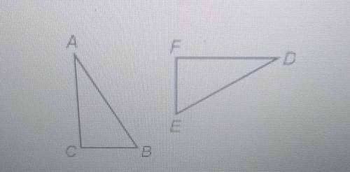 ∆abc =~ ∆defwhat angle is congruent to &lt; b? a. &lt; f b. &lt; a