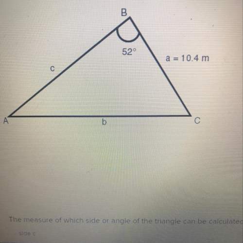 The area of triangle abc is 90 square meters the measure of which side or angle of the triangle can