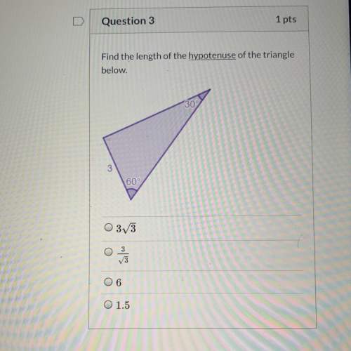 Find the length of the hypotenuse of the triangle below
