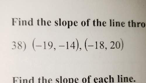 Find the slope of the line through each pair of points.