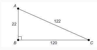 Triangle abc is a right triangle with lengths shown. what is the decimal value of tan a? (i ac