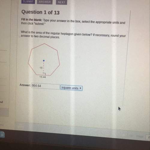Did i find the area of the heptagon correctly? ! answer asap!