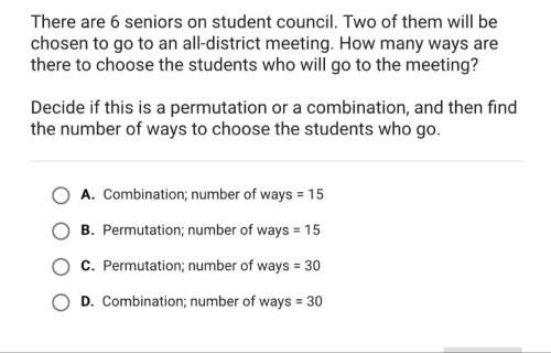 Decide if this is a permutation or combination