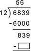 Plz me !  what number should be placed in the box to complete the division calculation?