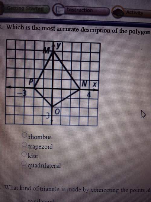 2. which os the most accurate description of the polygon below rhombus squarerecta