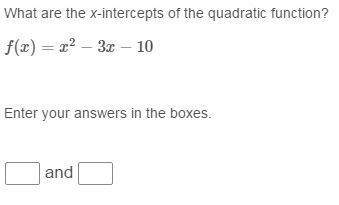 What are the x-intercepts of the quadratic function?