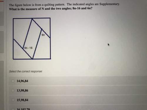 The figure below is from a quilting pattern. the indicated angles are supplementary. what is the new