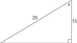 1. what is the value of x in the triangle?  enter your answer in the box. round your final ans