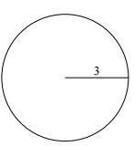 Given that the measurement is in centimeters, find the circumference of the circle to the nearest te