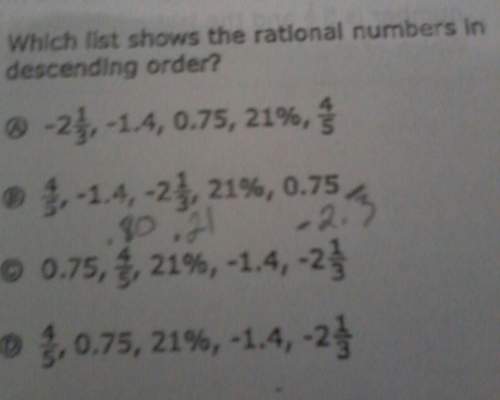 Which list shows the rational numbers in descending order