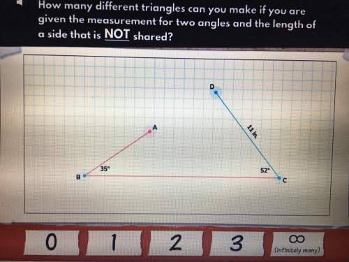 How many different triangles can you make if you are given the measurement for two angles in the len
