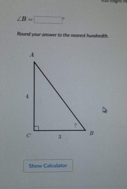 What is the angle of b. round your answer to the nearest hundredth