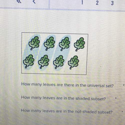 How many leaves are there in the universal set?  how many leaves are in the shaded subset?