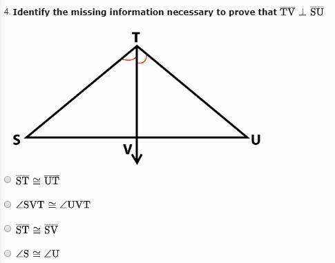 identify the missing information necessary to prove that line tv ± su