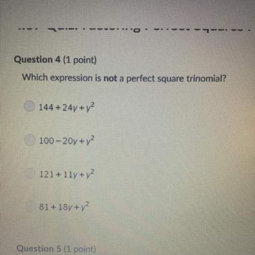 Which expression is not a perfect square trinominal