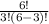 \frac{6!}{3! (6 - 3)!}