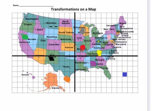 Please help

Transformations on a Map
Use the map of the United States and your centimeter cube to d