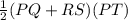 \frac{1}{2}(PQ+RS)(PT)