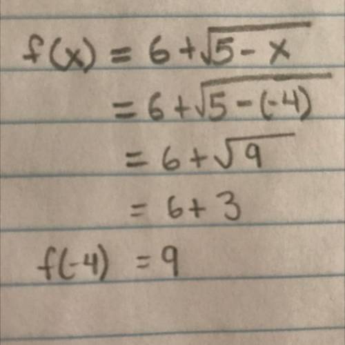 Help please!
Find f(-4)=