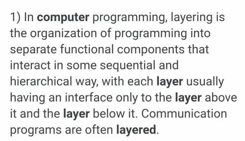 What are Layers in computer class 7. no scams please​
